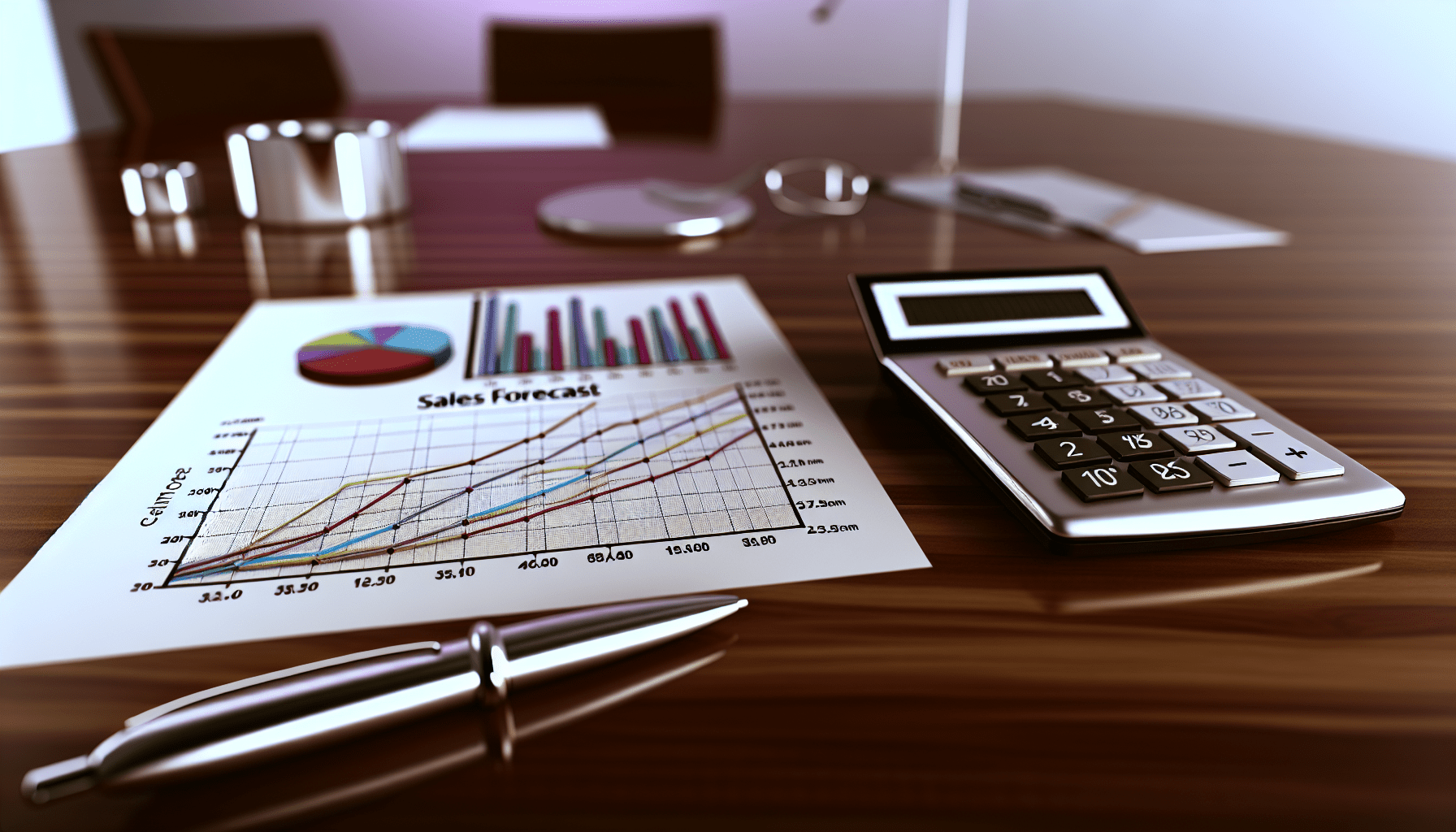 Sales forecast chart and calculator